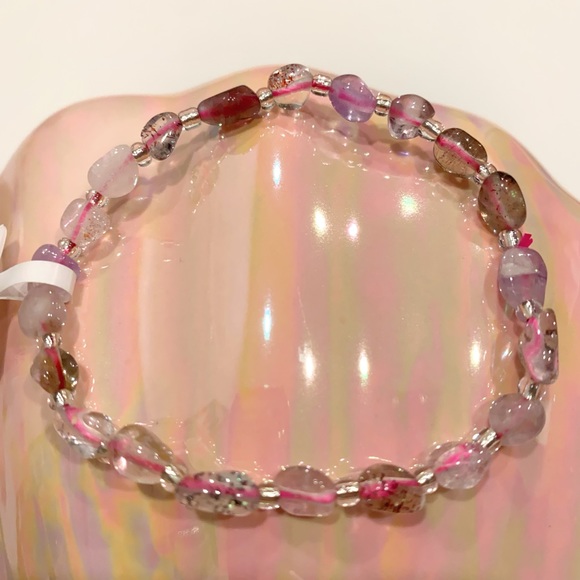 Natural Mixed Colorful Irregular Quartz Bracelet - Picture 5 of 5